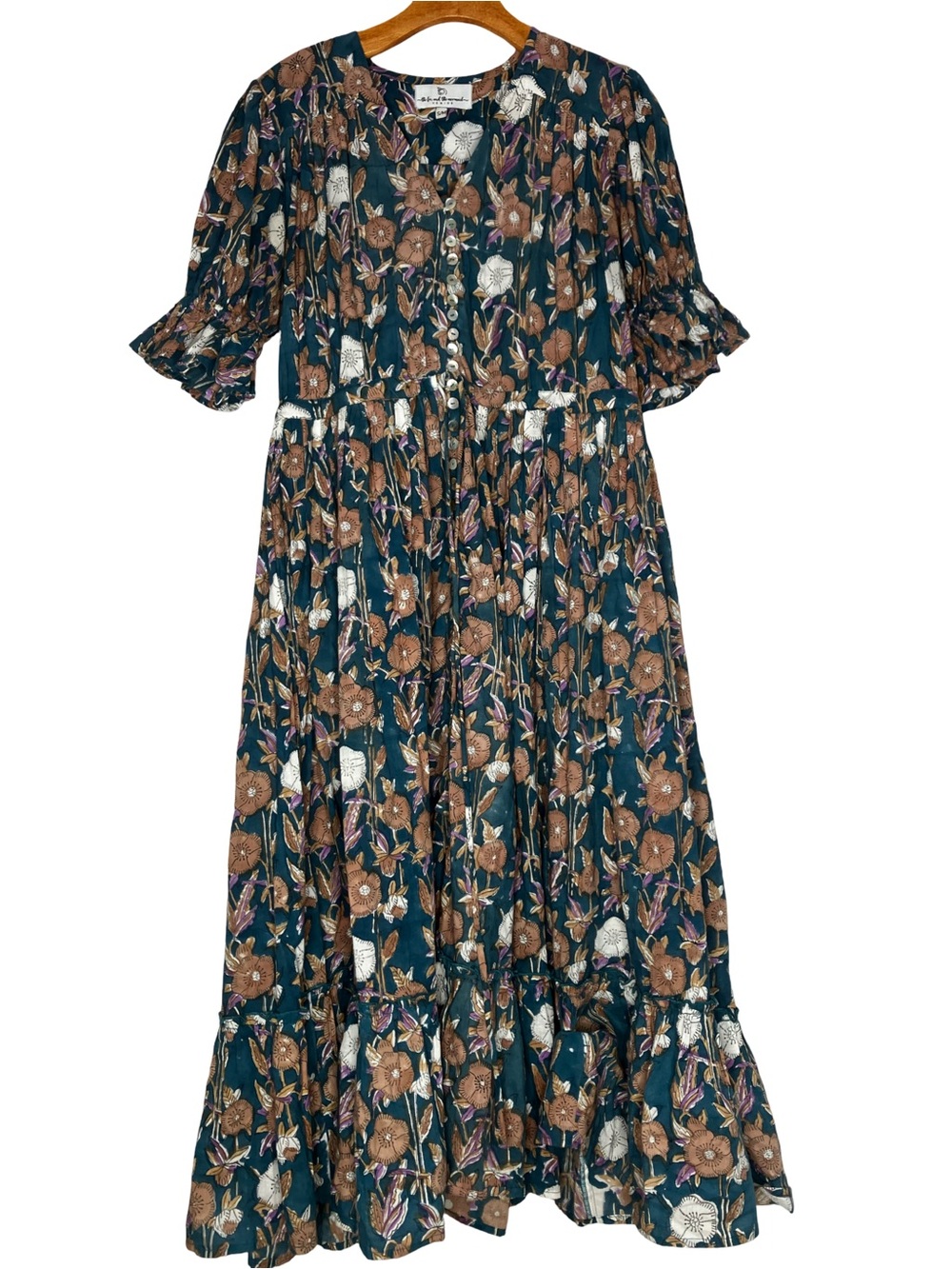 The fox & the mermaid Venice Emerie maxi floral dress S